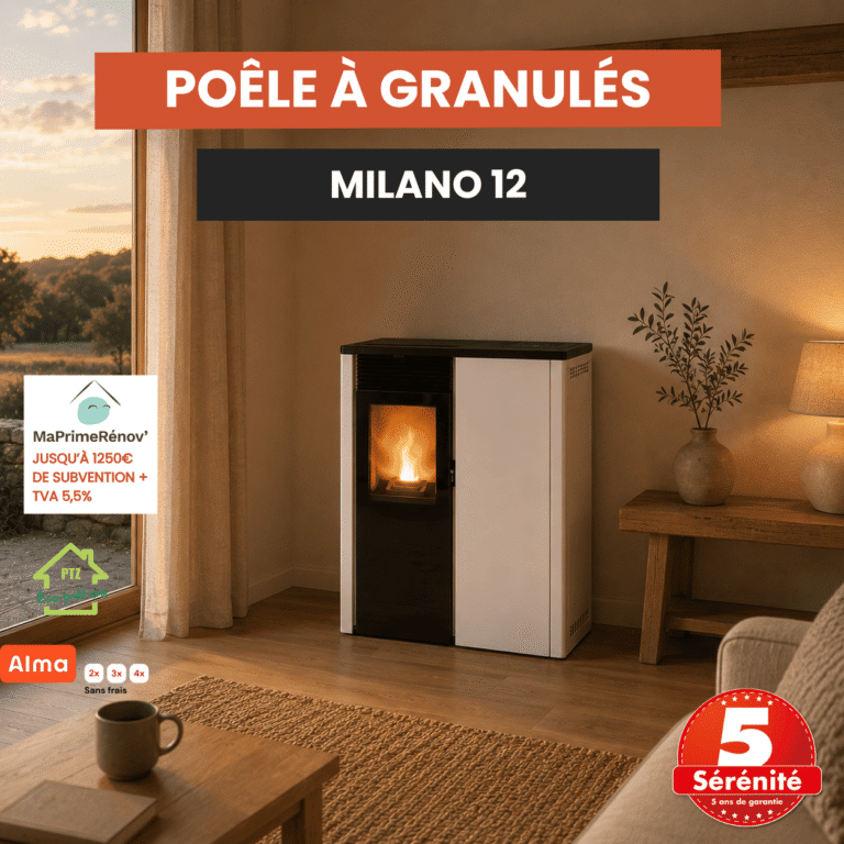 Poêle à granulés milano 12