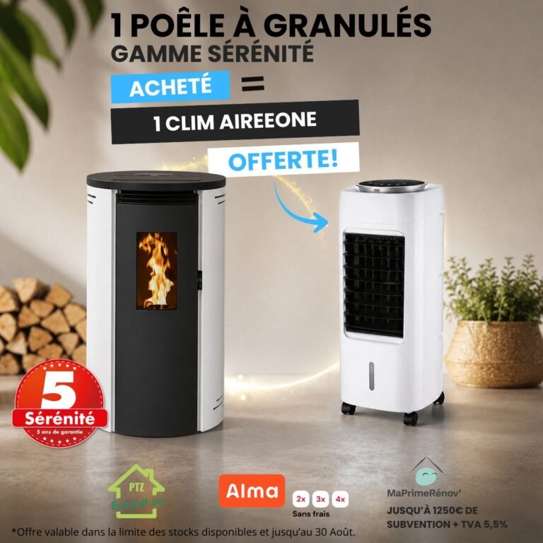 Un poêle à granulés